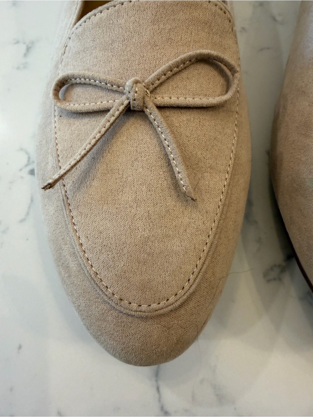 J. Crew Suede Bow Loafers in Taupe - Picture 6 of 8